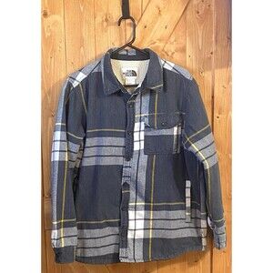 The North Face Men’s L Campshire Camp Sherpa Lined Plaid Shirt Jacket Shacket